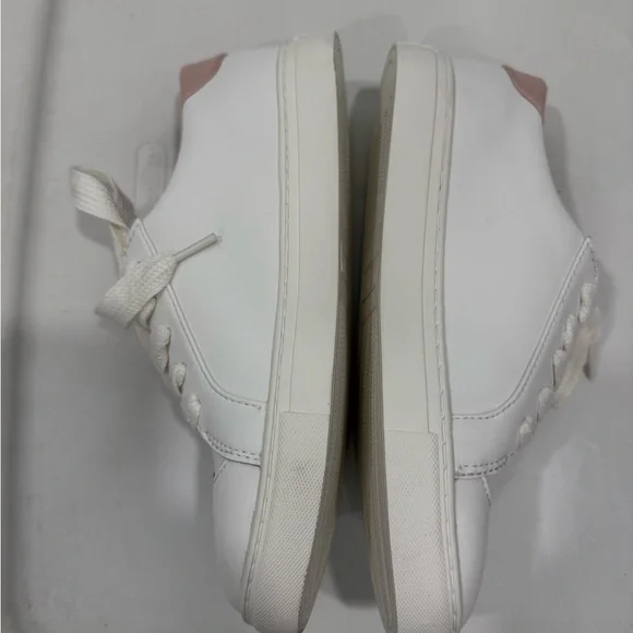 NWOT Kate Spade White Sneakers with Pink Heart Accent - Picture 5 of 6